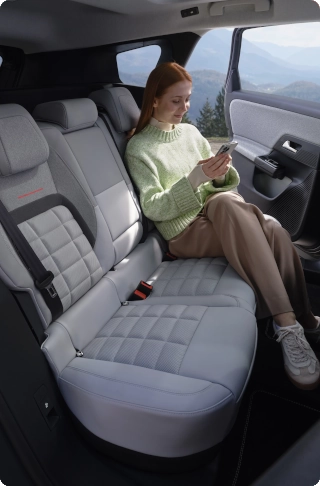 Interieuraanzicht achterin van de C5 Aircross met XL‑ruimte, comfort, welzijn en premium zitdesign.